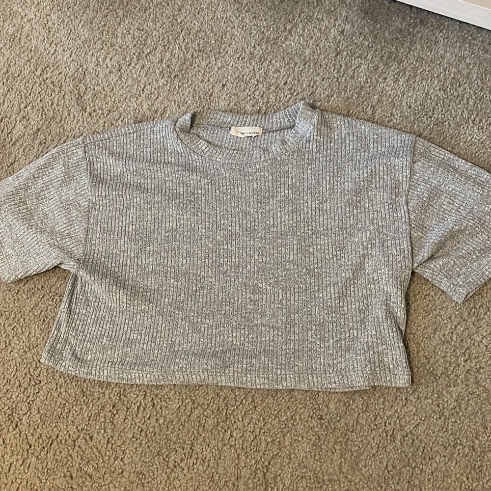Gray Knit Ribbed Set - Picture 2 of 5